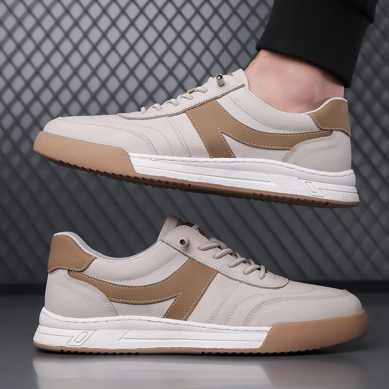 Handmade Skate Shoes Men Leather Men Outdoor Walking Footwear Luxury Brand Male Comfortable Flats Men's Vulcanize Shoes