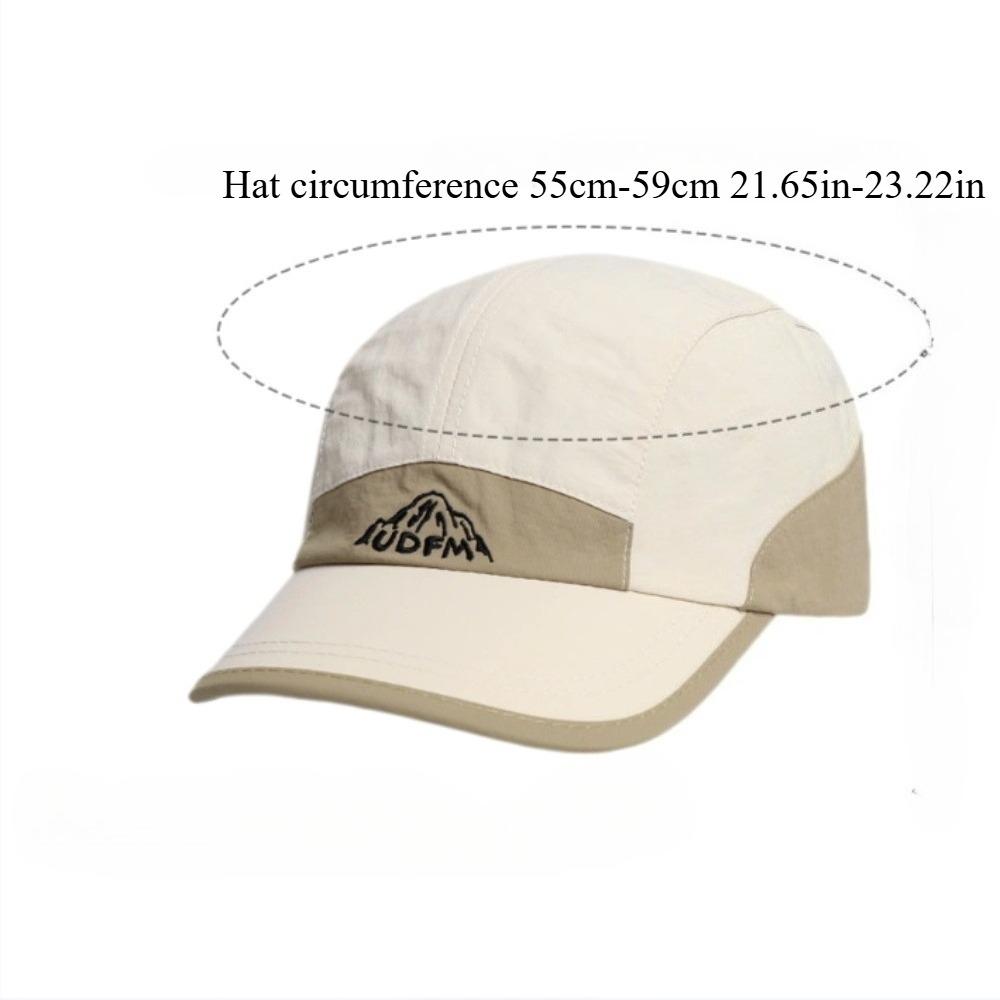 Men's Letter Embroidered Patchwork Baseball Cap Quick Dry Mesh Breathable Lightweight Classic Fashion Hat for Sports Travel