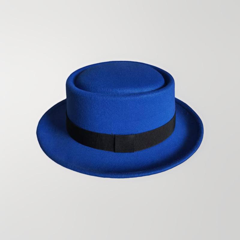Autumn and Winter New Top Hat, Flat Top Flat Edge European and American Tide Hat, Creative Decorative Hat, Agent To Join
