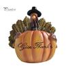 Autumn Harvest Home Decorations Figurine Ornament, Decorative Resin Statue, Turkey/Scarecrow/Pumpkin Collectibles for Halloween Tabletop Centerpiece