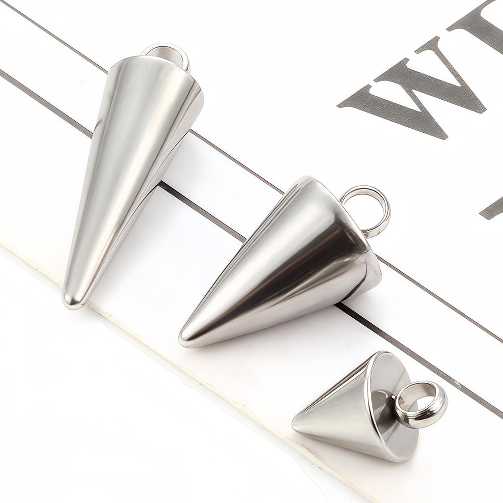 5/10Pcs Stainless Steel Cone Charms Pendants Retro Bullet Spike Bead Charm for Necklace Earring Bracelet Jewelry Making Findings