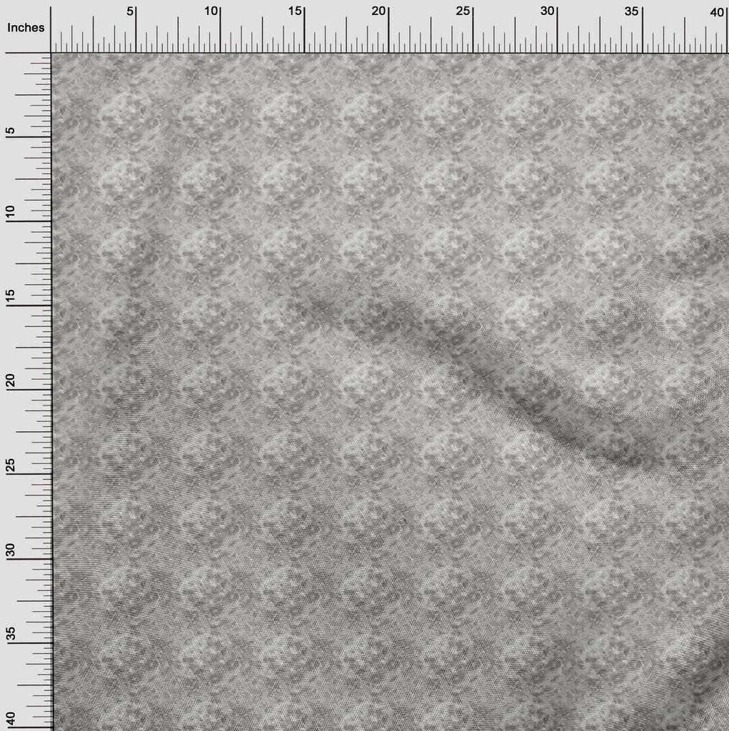 oneOone Cotton Poplin Gray Fabric Abstract Texture Fabric For Sewing Printed Craft Fabric By The Yard 42 Inch