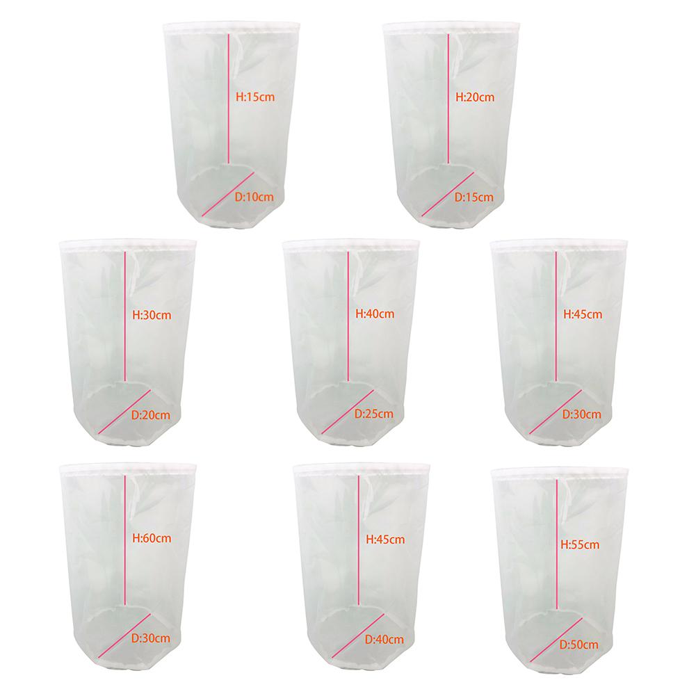 8 Sizes Domestic Beer Brewing Wine Filter Bag Tea Nuts Juice Milk Nylon Net Filter Bag Net Filter Reusable Bar Brewing Tool