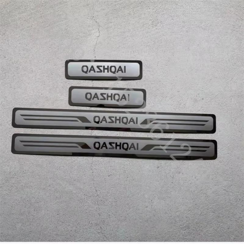 Stainless Steel Sticker Scuff Plate/Door Sill Pedal Bienvenidos For Nissan Qashqai J10 J11 2007~2021 Car Styling Accessories
