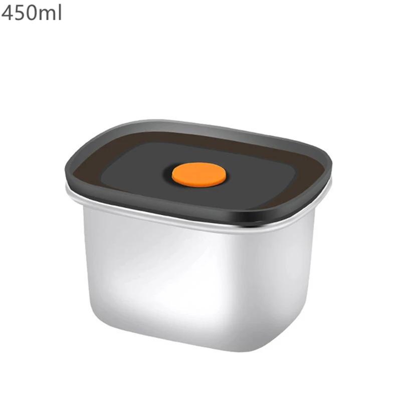 304 Stainless Steel Refrigerator Food Containers With Sealed Lids Vacuum Food Sealed Lunch Box Storage Fresh keeping Box