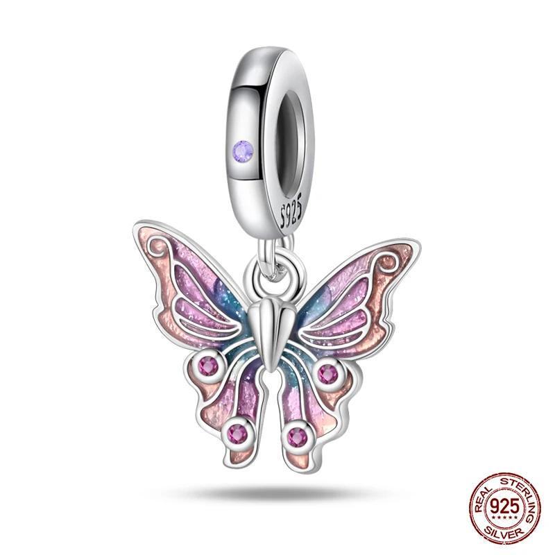 100% Copper Charms Beads Fit Brand Original Bracelet Fashion Pink Princess Skirt Bag Lipstick Charms Diy Jewelry