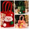 Santa Christmas Candy Bag Cartoon Cookies Storage Bag Mini Felt Candy Bag  Party Supplies