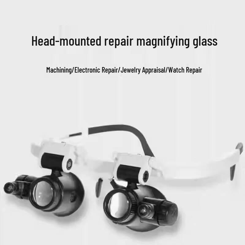 Aokewen Eyeglass-Style Binocular Magnifier with LED