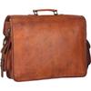 New Men's Full Grain Genuine Leather Laptop Case for Computer Bag Shoulder Bag