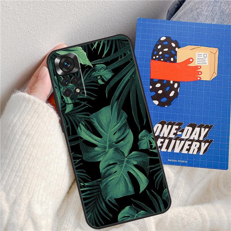 Tropical Green Plant Leaf Funda For Xiaomi Redmi Note 11 9 10 12 13 14 Pro 9S 10S 11S 12S Redmi 13C 10C 12C 14C Case