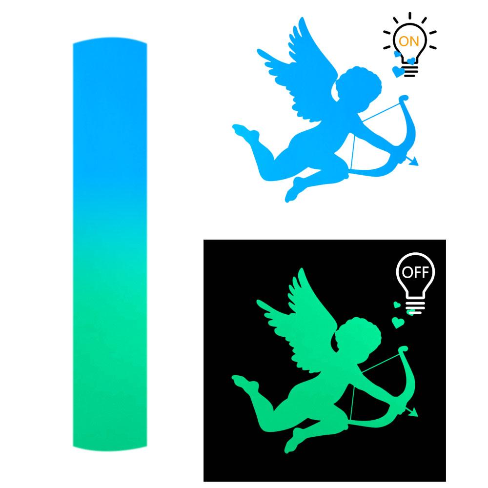 

Fluorescent Luminous Adhesive Vinyl Removable Glow in the Dark Sheet Film for DIY Wall Window Mugs Decal Home Decoration For Cut 12in x 10in