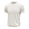 Men's Summer Casual Short Sleeve T-shirt Round Neck Knitted Shirt