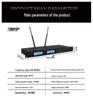 UHF FM Dual Wireless Dynamic Metal Handheld Mic for KTV and Stage