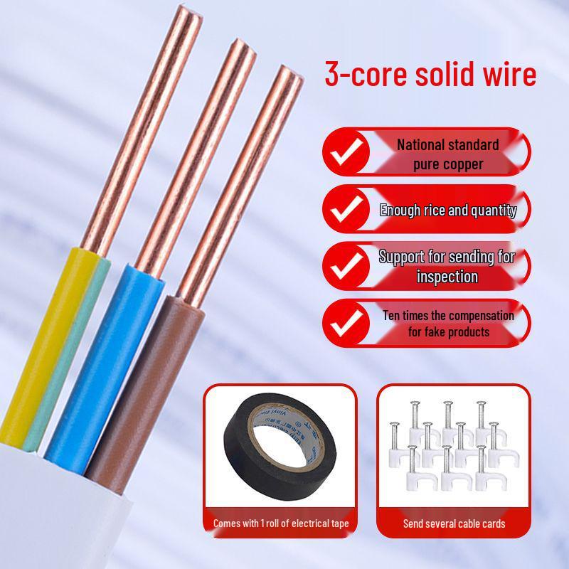 White Sheathed 2-Core Power Cord for Home, Available in 1/1.5/2.5/4/6 Square Sizes