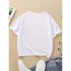 European Sizes Girls' Short Sleeve T-Shirt, Soft And Cozy for Daily Wear, Perfect for Home, Outdoor, And Sports Activities