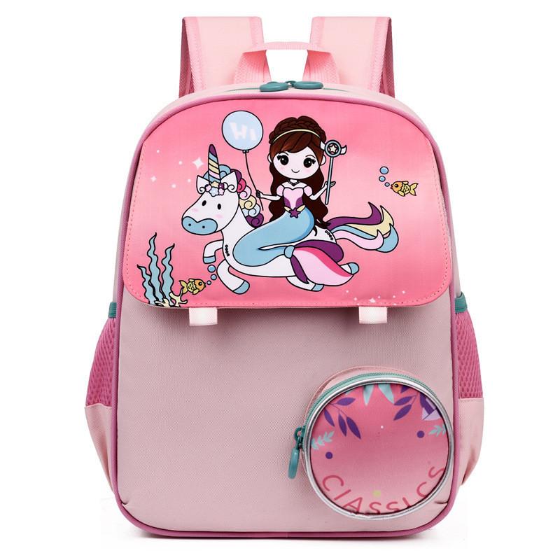 Cute Pink Unicorn School Backpack Lightweight For Kindergarten And Primary Students
