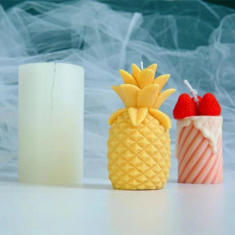 3D Pineapple Silicone Candle Molds Chocolate Candy Biscuits Moulds DIY Summer Party Decorating Handmade Tool