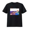 Colorful Art Print Cotton T Shirt Mike Oldfield Five Miles Out Album Family Man vintage Washed streetwear fashion Breathable