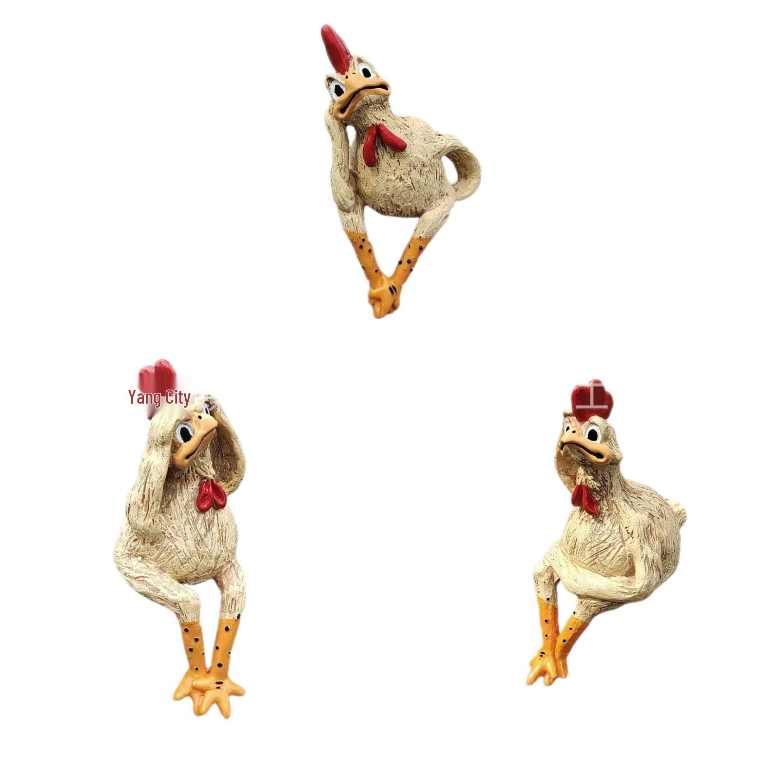 Ручная работа, красочная смоляная фигурка цыпленка для садовых ступенек Model C