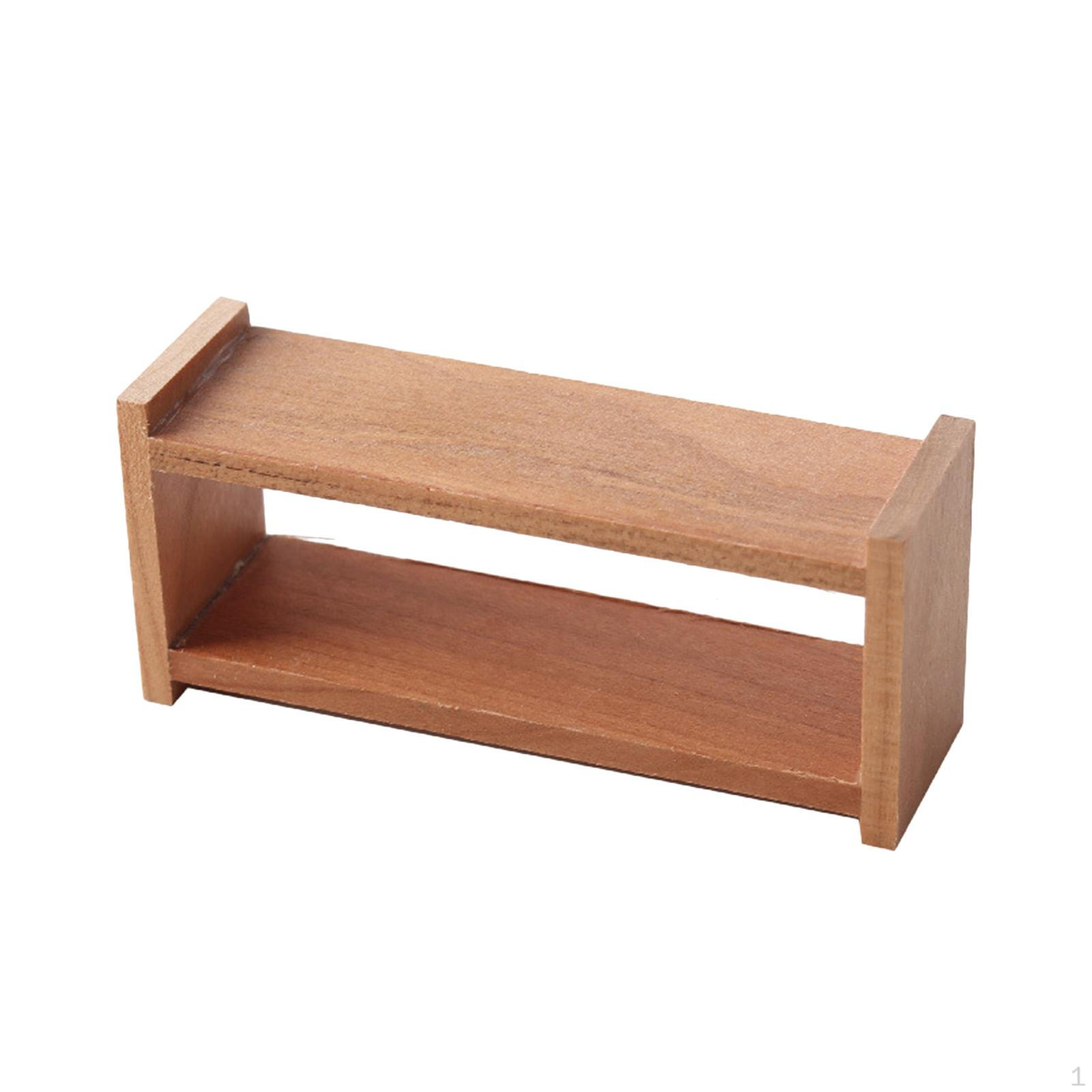 

Dollhouse Storage Shelf Rack 1:12 Scale for Displaying Accessories Desktop Organizer DIY