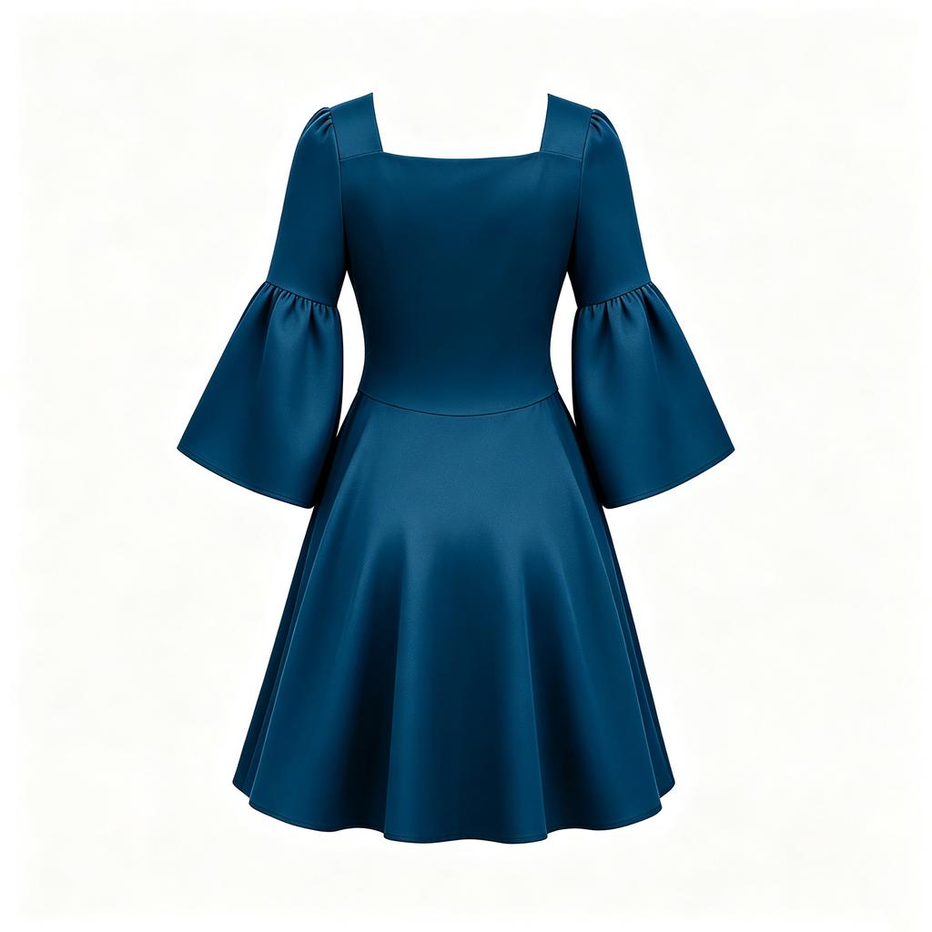 Women's Casual 3/4 Bell Sleeve Dress for Everyday Wear