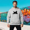 Black Cat Gaze Cartoon Hoodie Anime Printing Cute Sweatshirt Funko Pop Casual Clothing Moletom Kawaii Pullovers Soft Comfortable
