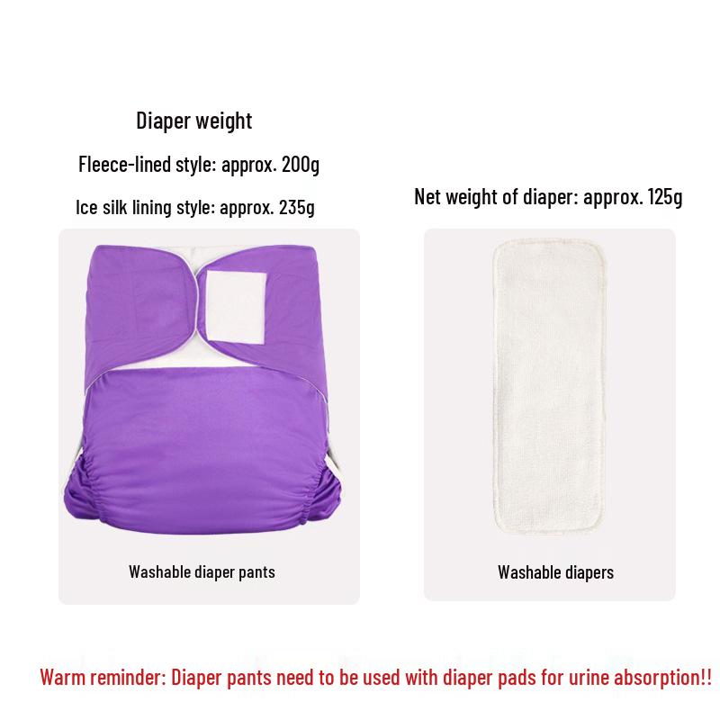 Washable Leak-Proof Velcro Adult Incontinence Pull-Up Diapers