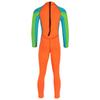 Kids Thermal Swim Jumpsuit Color Contrast Design Full Sleeve Zipper Closure Water Sport Outfit