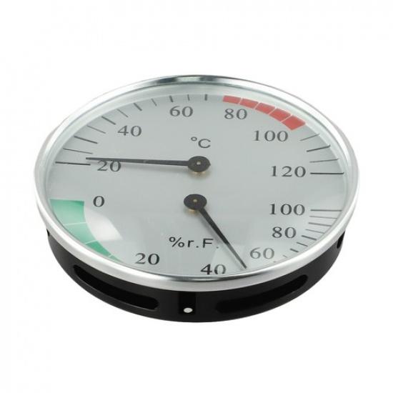 Wall Mounted Hygrometer and Thermometer for Sauna Temperature Measurement