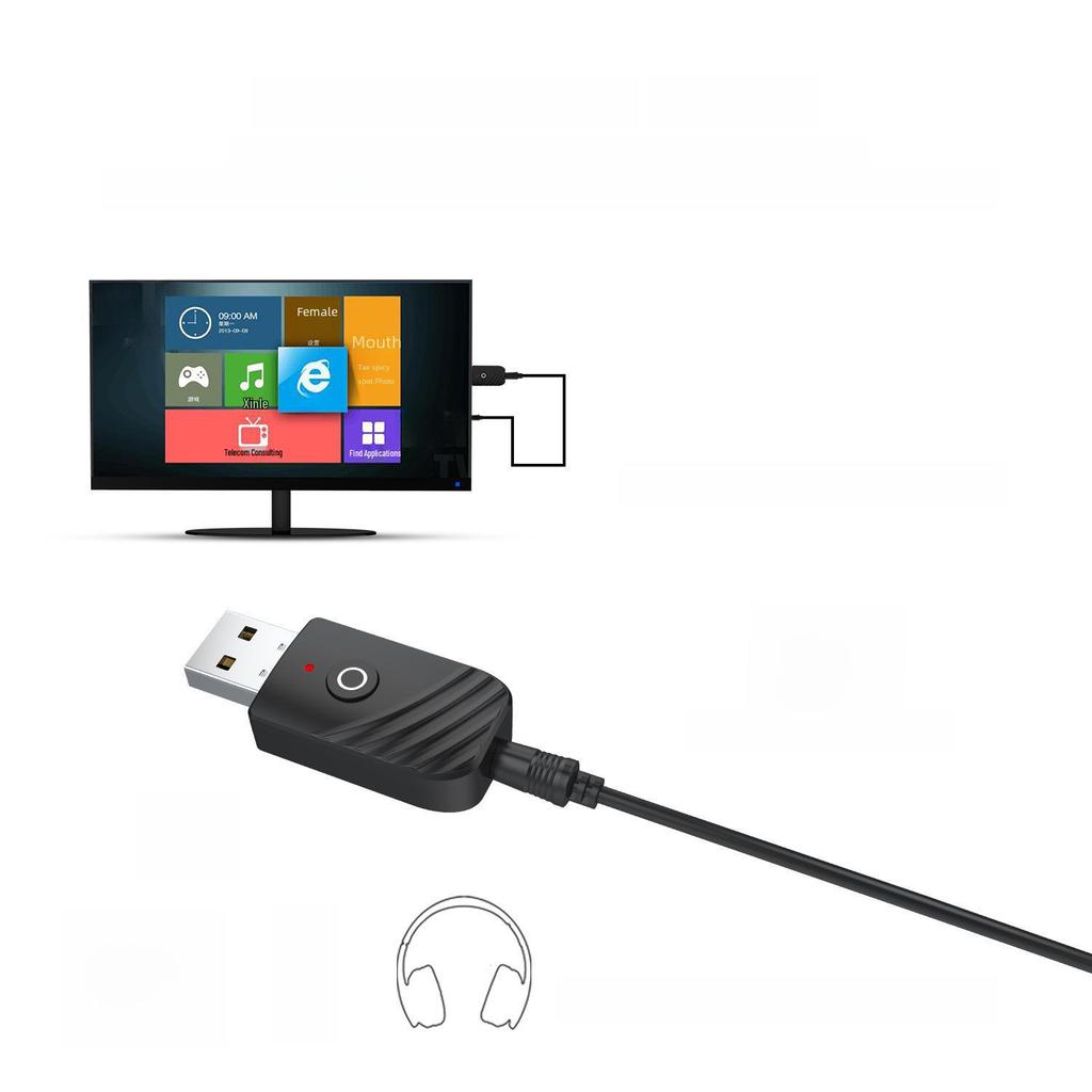 Bluetooth 5.0 3-in-1 Adapter: Car, Computer, TV Audio Receiver & Transmitter.