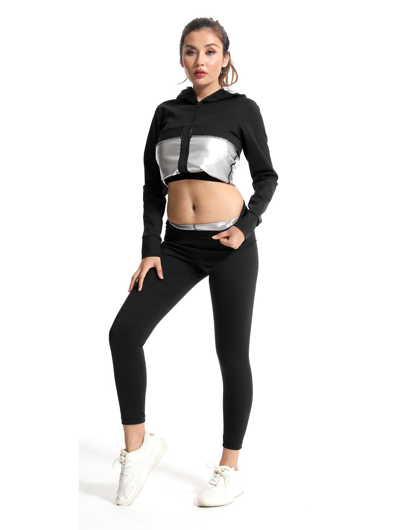 

Унисекс Спортивный боди для сауны, вызывающий потоотделение: Молния с длинным рукавом для бега и фитнеса XXXL