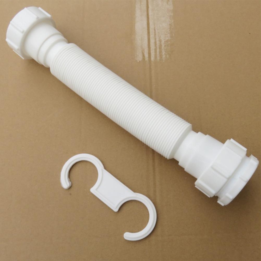 Kitchen Bathroom Basin Drain Pipe Retractable Flexible Sink Drain Pipe 1-1/2" 1-1/4" Garbage Disposal P-Trap With Adapter