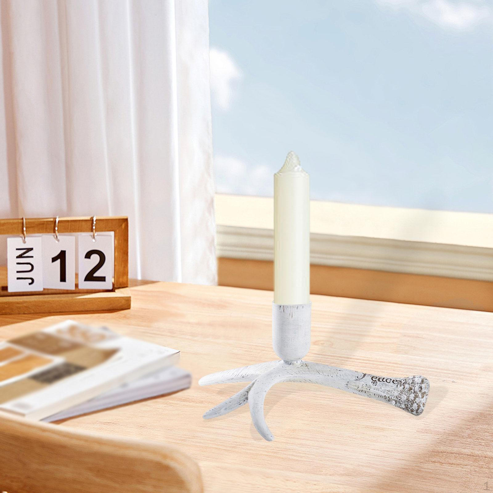 

Подсвечник для свечей Уникальный ретро-подсвечник для рабочего стола Фермерский дом Дорожка белый