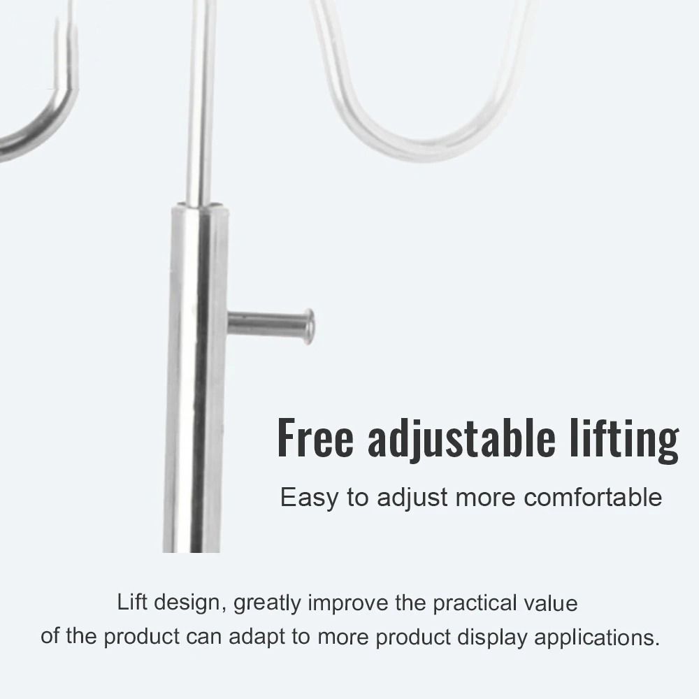 Single/Double Hook Bag Display Rack Curved Hook Jewelry Storage Shelf Bag Store