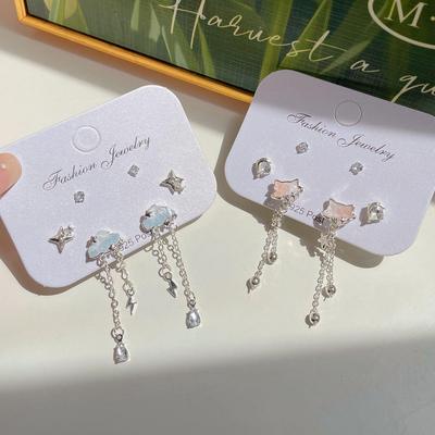 Exquisite Crystal Butterfly Tassel Earrings - Silver Needle Elegant and Simple Luxury for Women