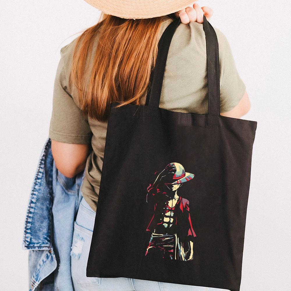Japan Cartoon Comics One Piece Print Canvas Bag Student Shoulder Bag Tote Bag 0028