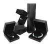 Diagonal Lattice Jewelry Box - Black: Holds Rings, Pendants, Bracelets, Necklaces; Custom Logo Option Available