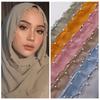 Pearls Wraps Shawl Chiffon Malaysia Headscarf Luxury Islamic Turban  Female