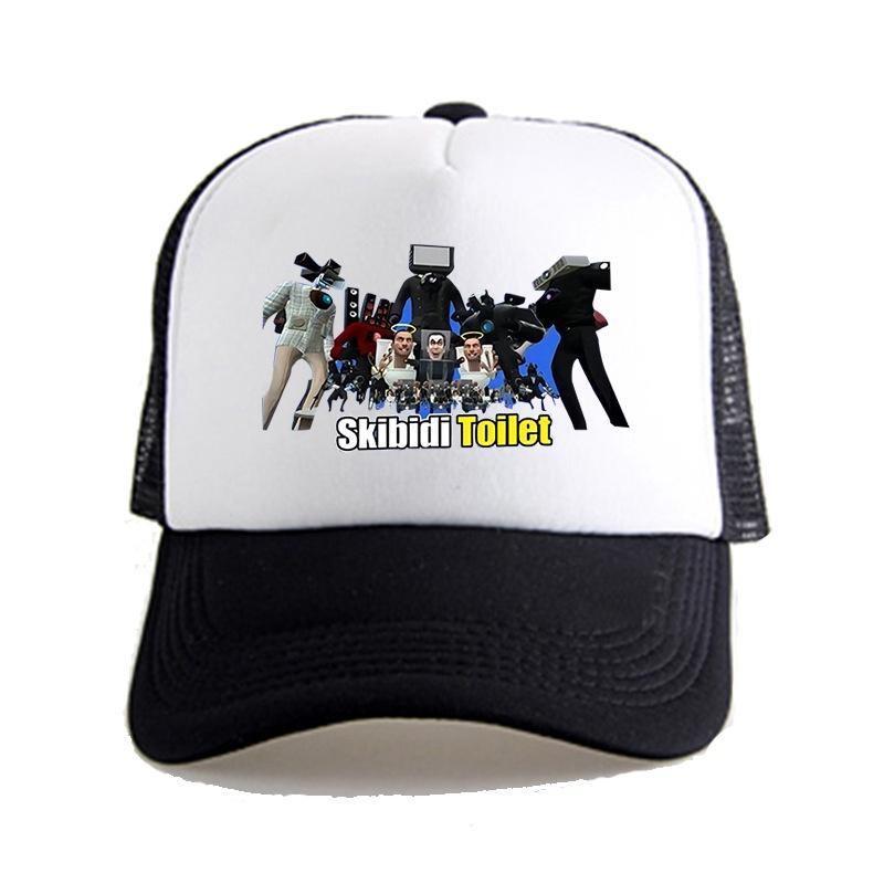 Kid Adult Skibidi Toilet Printing Baseball Caps Adjustable Hip Hop Hats Summer