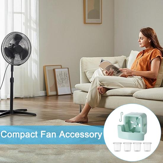 2 Sady Závěsného Chladiče s Větrákem s Hákem Opakovaně Použitelný Nástavec pro Rozprašování Vody s Nádobou na Led Domácnost Kancelář Kolej Závěsný Chladicí Nástavec s Větrákem