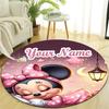 Personalized M-Minnie Round Chair Office Rug - Perfect for Mat, Office Chair & More - Ideal Gift for Birthdays and Holidays