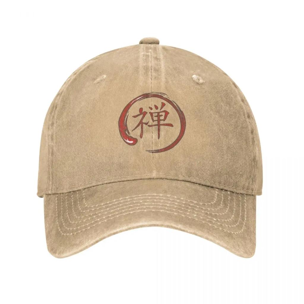 Kanji Japanese Symbol for Zen Enso Red Baseball Cap Gentleman Hat Brand Man Caps Bobble Hat Men'S Cap Women'S