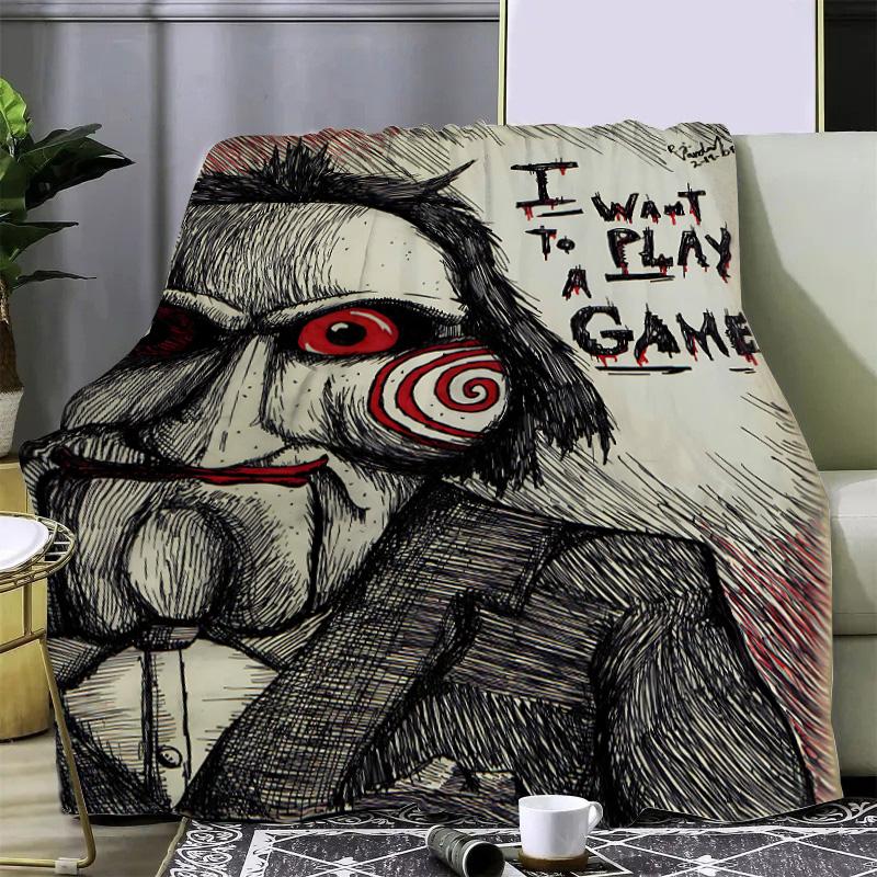 Saw X Horror Thriller Movie Printed Blanket Picnic Blankets Warm Blanket Soft and Comfortable Blanket Home Travel Birthday Gift