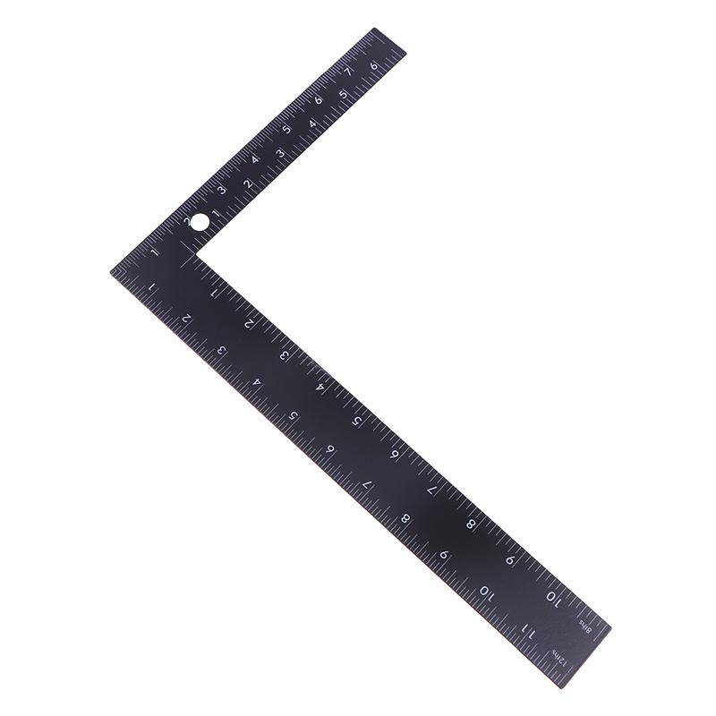 Black Right Angle Ruler 90 Degree Hole Angle Ruler Industrial Grade Positioning Marking Angle Ruler Woodworking L-Shaped Ruler