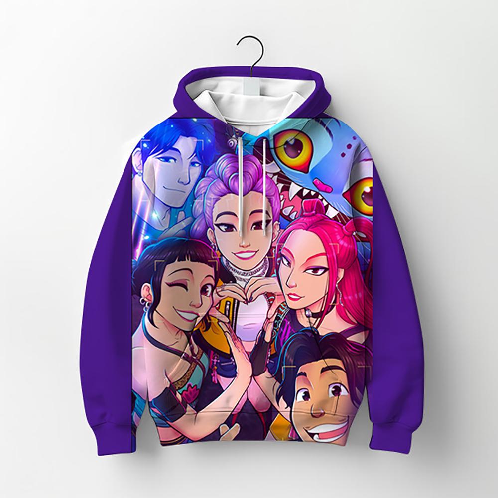 Girls' Clothing KPop 'Devil Hunter' Sweatshirt Fashion Casual Pullover New Movie Kids Hoodie