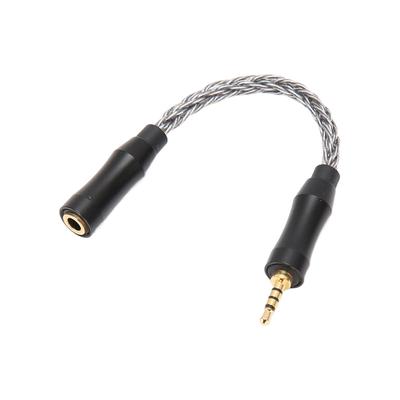 3,5 mm uz 2,5 mm skaņas kabelis no ligzdas uz spraudni ar viena kristāla vara serdi, 8 dzīslas, bezzudumu skaņa