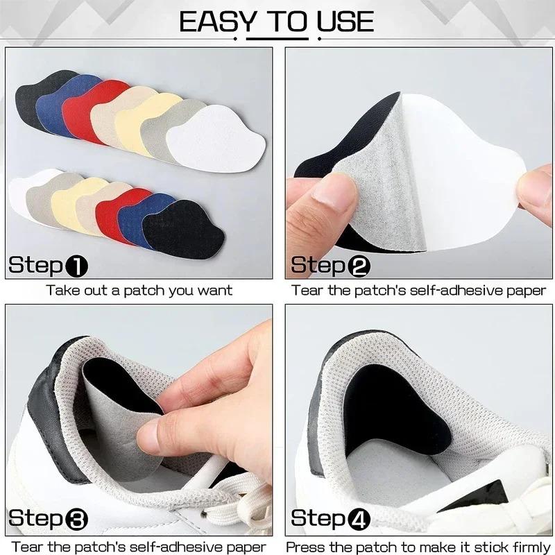 Heel Repair Subsidy Sticky Shoes Hole Sneakers Insoles Patch Heel Pads Heels Sticker Protector Foot Care Anti-Wear Inserts 2/4/6 PCS