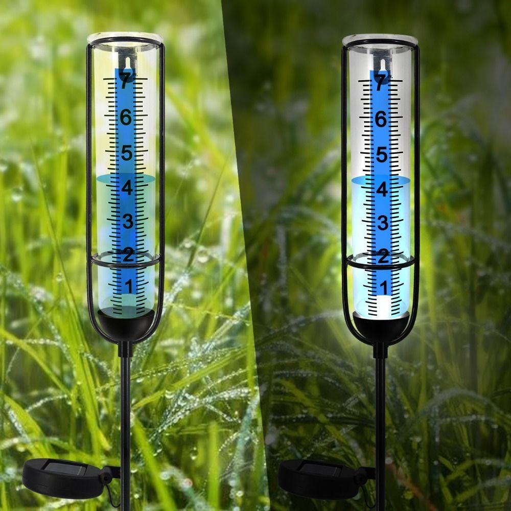 Fence Mounting Bracket Rain Meter Solar Outdoor Rain Gauge Rain Measure Gauge  Lawn And Farm