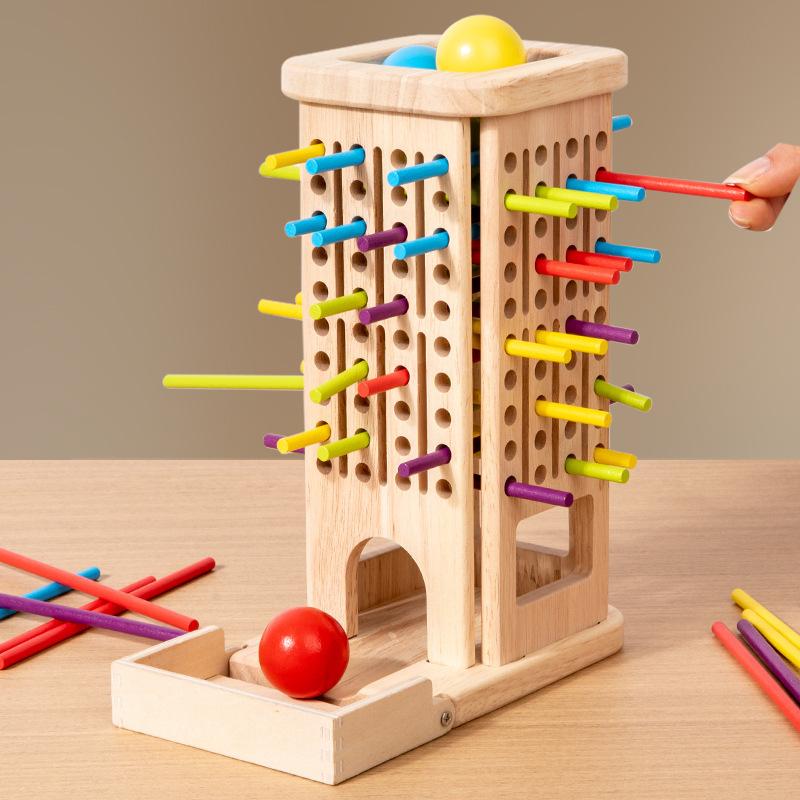 Parent-Child Interactive Wooden Stick Children's Battle Spatial Thinking Training Puzzle Educational Balance Wooden Toy Gifts