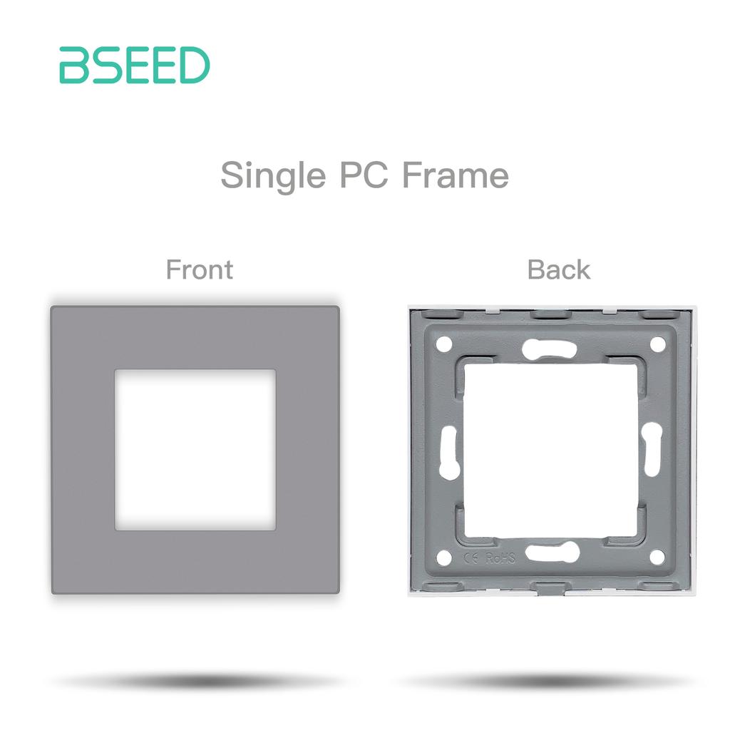 BSEED Plastic Socket Frames Matte Frame For Wall Sockets Single Double Tripl Four Frames DIY Parts Free Combination EU Standard